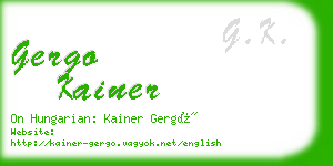 gergo kainer business card